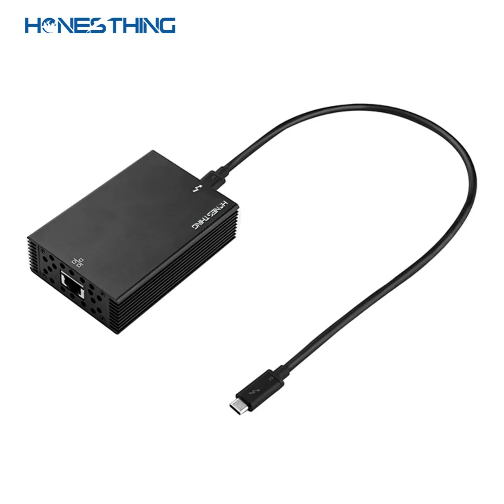 HonesThing Type C to 10 Gigabit Network Card RJ45 Ethernet Wired Adapter USB3.1 10GBase-TNBASE-T to Thunderbolt 3 Intel Chipset 7