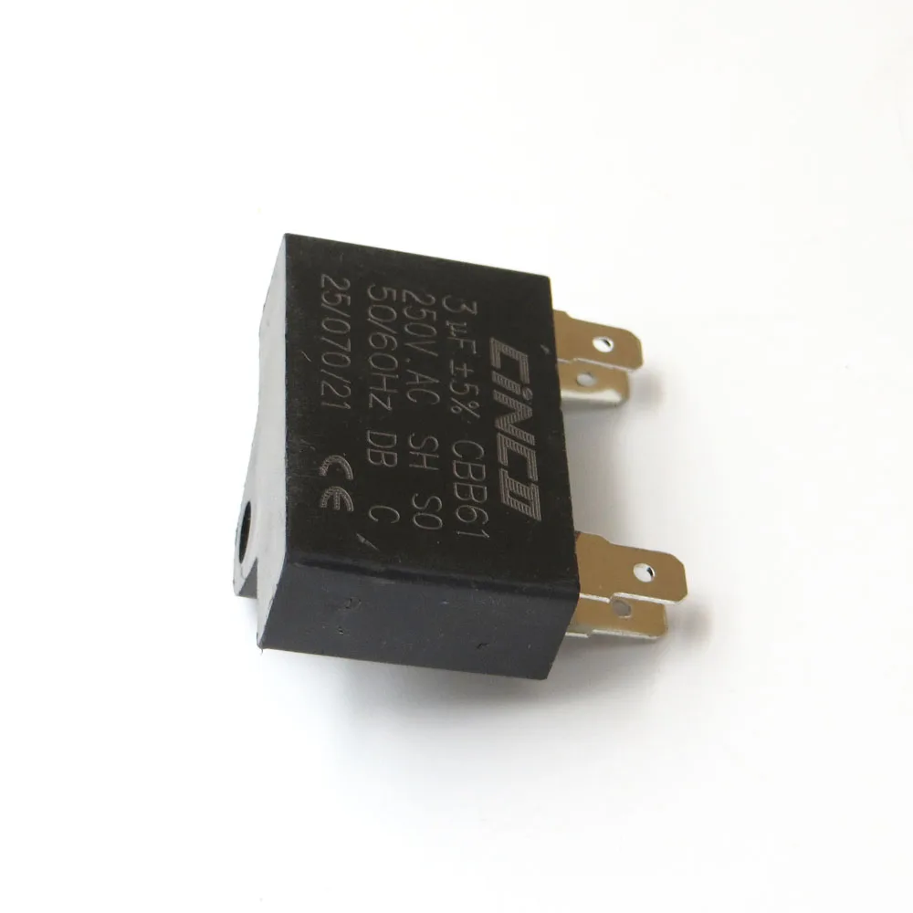 

Motor Run Capacitor Ceiling motor Fan 3 uF 250 V CBB61 Start exhaust ventilating Air Conditioner 220 mf mfd VAC Volt