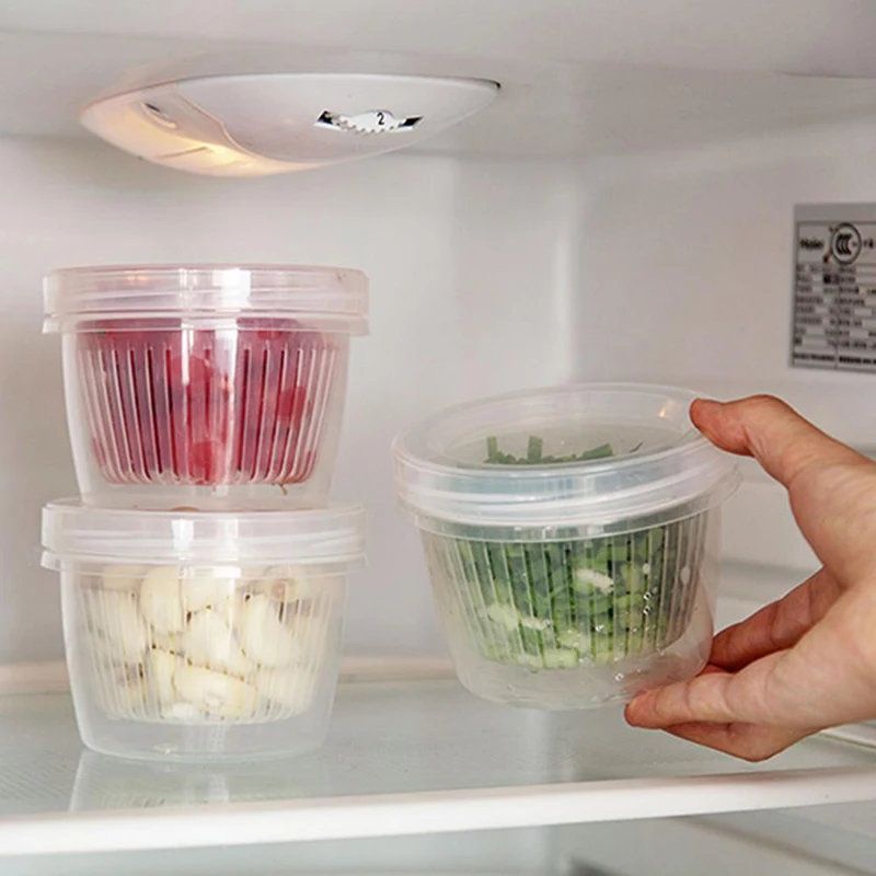 

Clear Transparent Fruit Container Storage Boxes Draining Sealed High Quality
