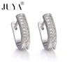 2022 Double rangée cristal boucles d'oreilles cuivre zircone Earwire bijoux bricolage boucle d'oreille résultats boucles d'oreilles fermoirs crochets accessoires ► Photo 1/6