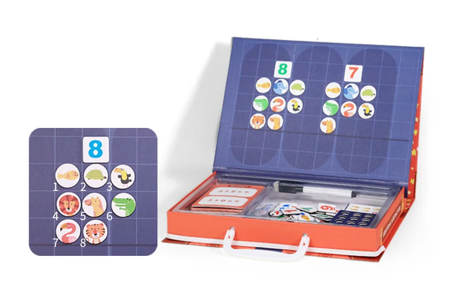 Магнитная Монтессори математическая игрушка Арифметическое сложение вычитание Математика Игра-Головоломка Развивающие игрушки обучение граф помощь подарок