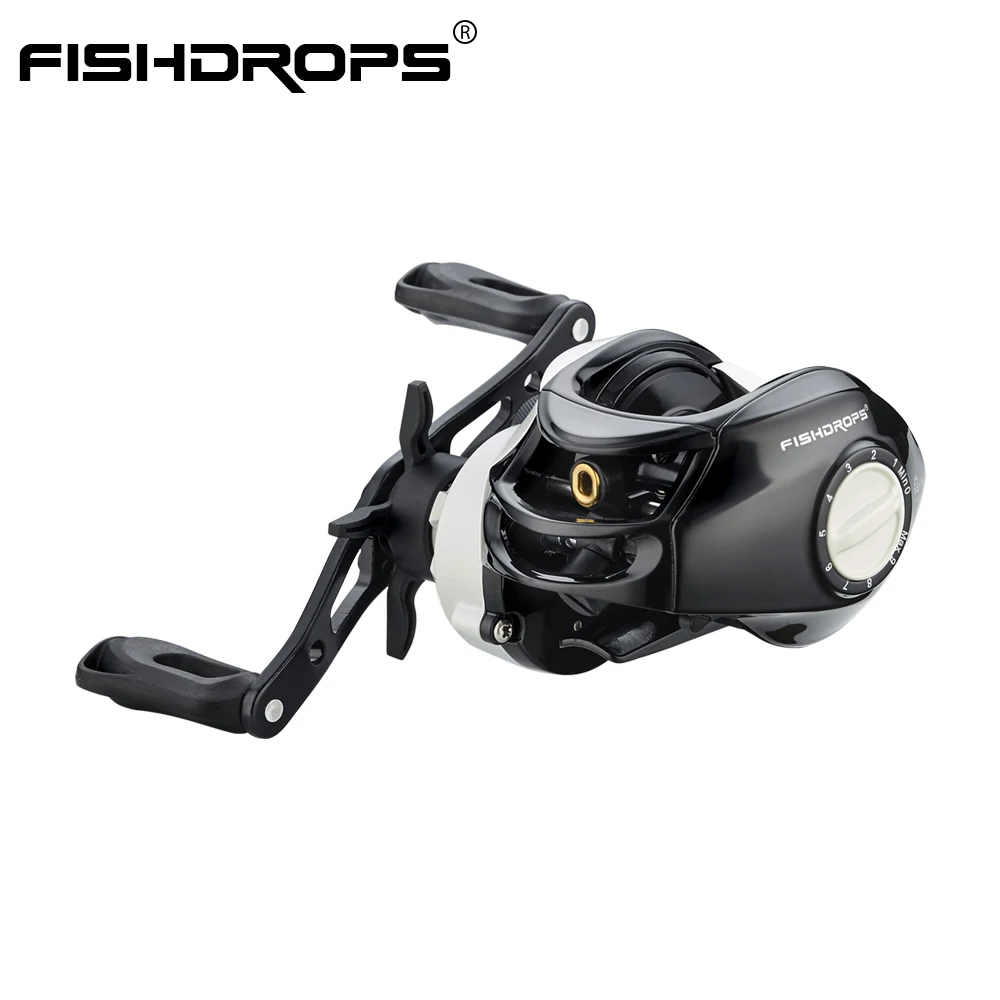 

Fishdrops Bait casting Reel Max Drag 5.5kg Baitcasting Fishing reel 6.3:1 Baitcaster fishing reel cast fishing