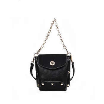 

Bag female 2019 spring and summer new chain bag super fire fashion wild solid color single shoulder slung bucket bag female