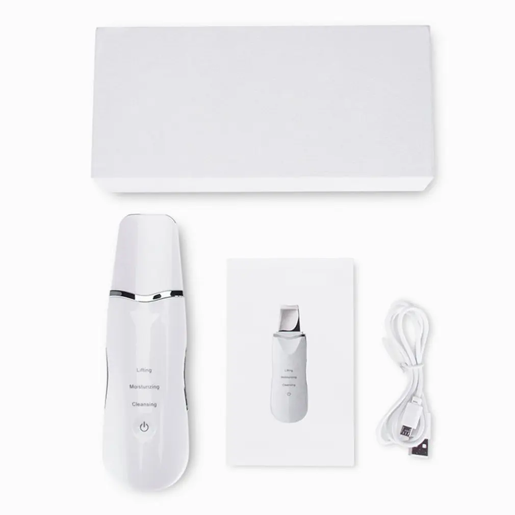

Ultrasonic Face Skin Scrubber USB Rechargeable Facial Cleaner Vibration Blackhead Removal Exfoliating Pore Cleaner Skin Scrubber