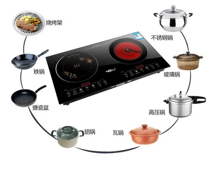 Household Induction Cooker Double Burner Electric Cooktop Double Burner Electric Cooktop