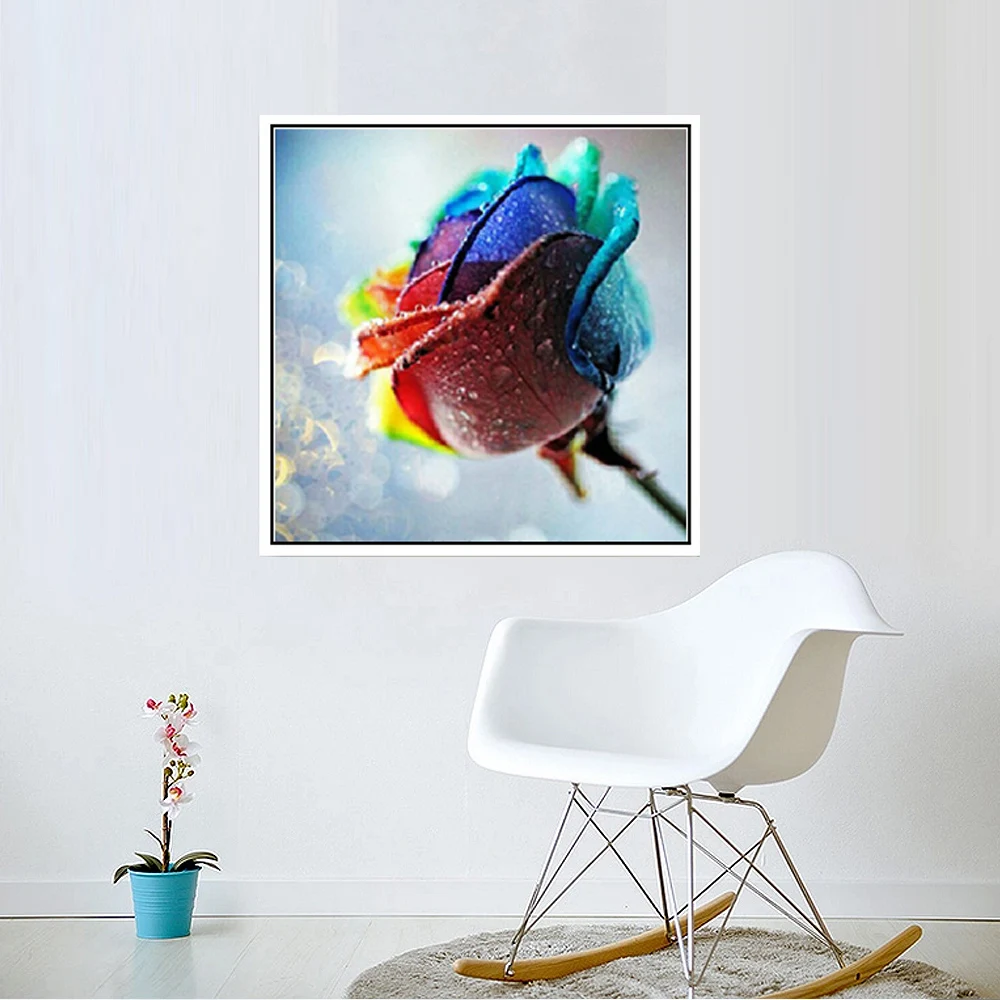 

5D DIY Flower Diamond Painting Colorful Rose Embroidery Paint Cross Stitch Craft 30*30cm Dropshipping FAS