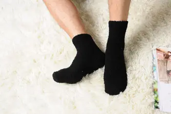 

Hot Men Thick Winter Warm Coral Fleece Slipper Floor Socks Non-slip Towel Socks