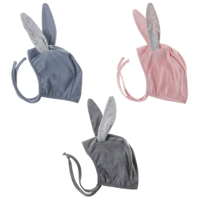 

Baby Hat Rabbit Ears Cute Kids Newborn Photography Props Soft Blend Cotton Lovely Children Cap Adjustable Long Ear For Boys Girl