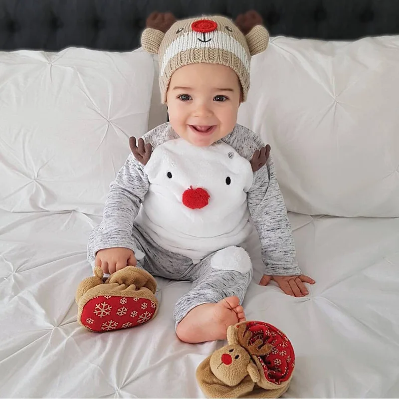 

2019 Autumn Winter Baby Girl Clothes Sets Newborn Cotton 2pcs Outfit Suit For Baby Boy Clothes Infant Children Christmas Costume