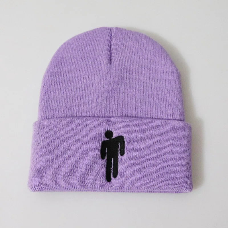 Billie Eilish Beanie 11 цветов вязаное, тёплое, зимнее, однотонное, хип-хоп трикотажный свитер шляпа капот костюм капитана аксессуар подарки