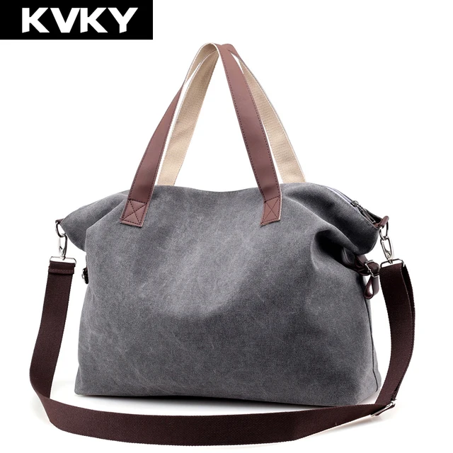 Kvky Vintage Woman Canvas Handbags Large Capacity Casual Tote Women Kvky Vintage Woman Canvas Handbags Large Capacity Casual Tote Women Shoulder Bag Brand Messenger Bags Las