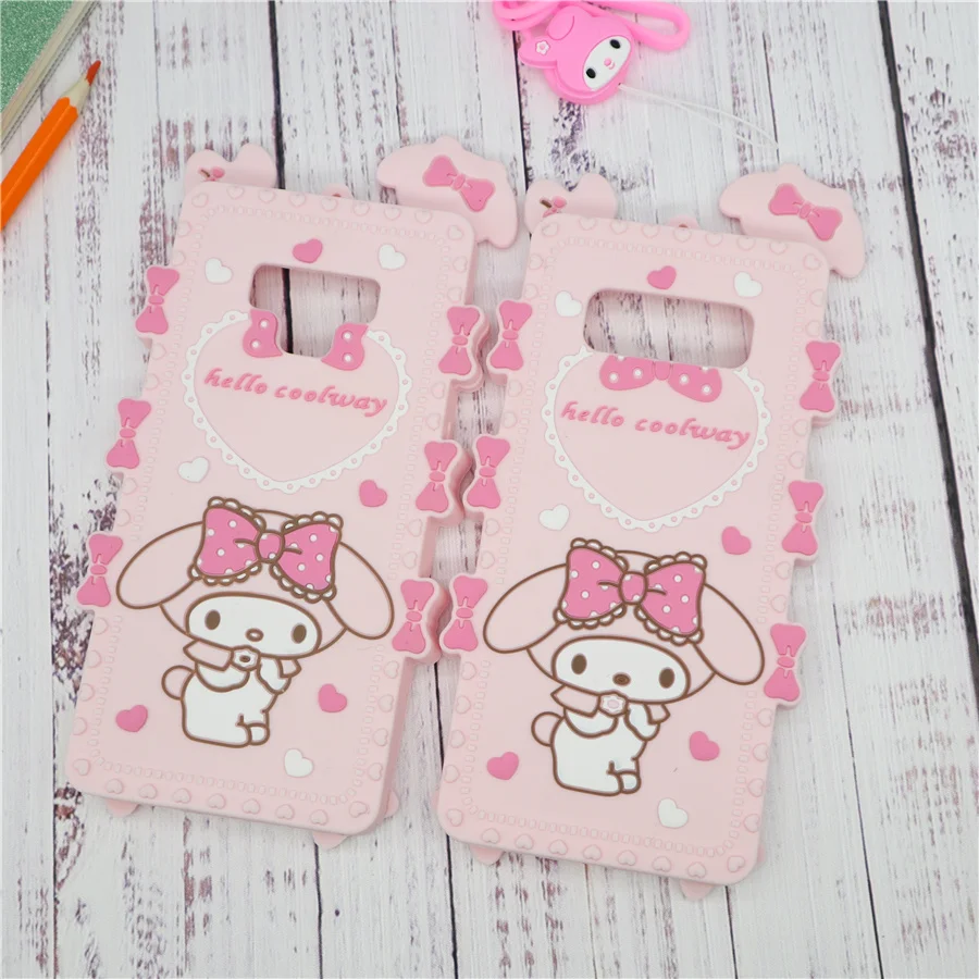 

3D Cartoon Cute My Melody Phone Case for Samsung Galaxy Note 8 Note 9 Soft Silicone Rubber Protective Cover Coque Fundas Casing