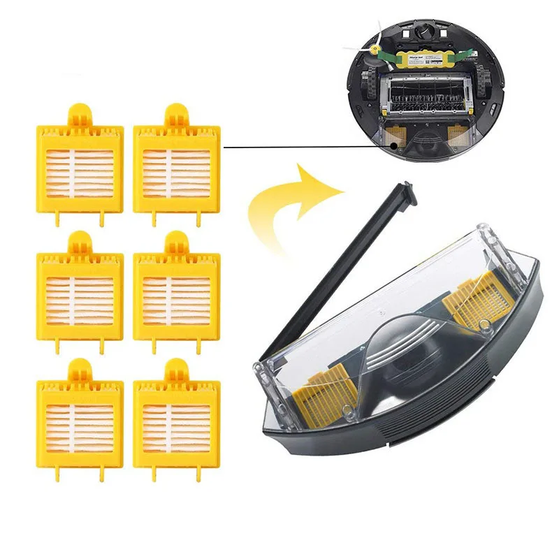 Детали для пылесоса iRobot Roomba серия 700 720 750 760 765 770 772 774 775 776 780 782 набор HEPA фильтров