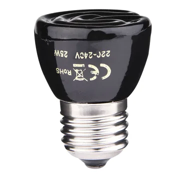 

1Pc Pet Heating Light Bulb E27 25W 50W 75W 100W 220V Mini Infrared Ceramic Emitter Heat Light Lamp Bulb for Reptile Pet Brooder