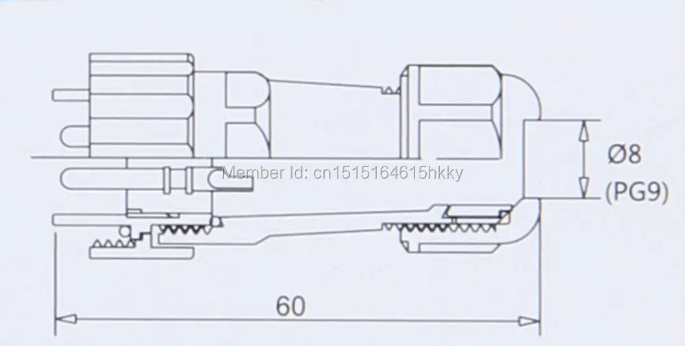 Водонепроницаемый авиационный разъем SD16 16 мм 9 Pin P Панель Крепление IP68|connector