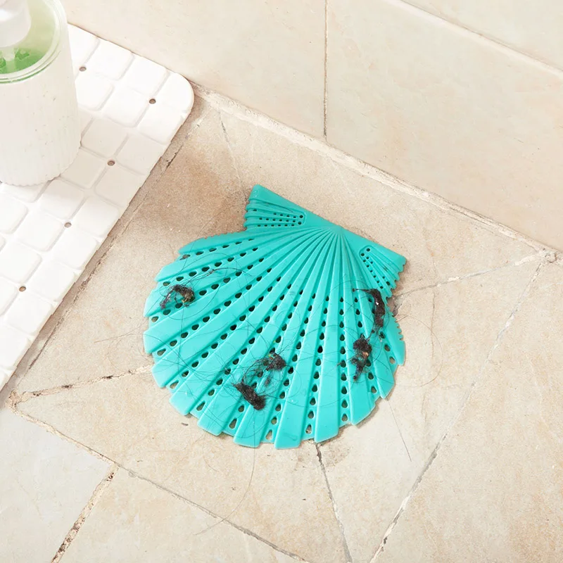 

2pcs! Silicone Shell shape kitchen sink drain stopper floordrain ,Breakfast fregadero lavamanos drain hair catcher