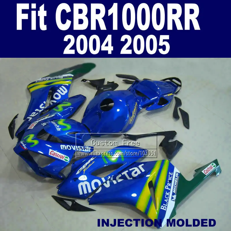 Пользовательские инъекции ABS обтекатель наборы для 2004 2005 Honda CBR1000RR CBR 1000 RR 04 05 1000RR