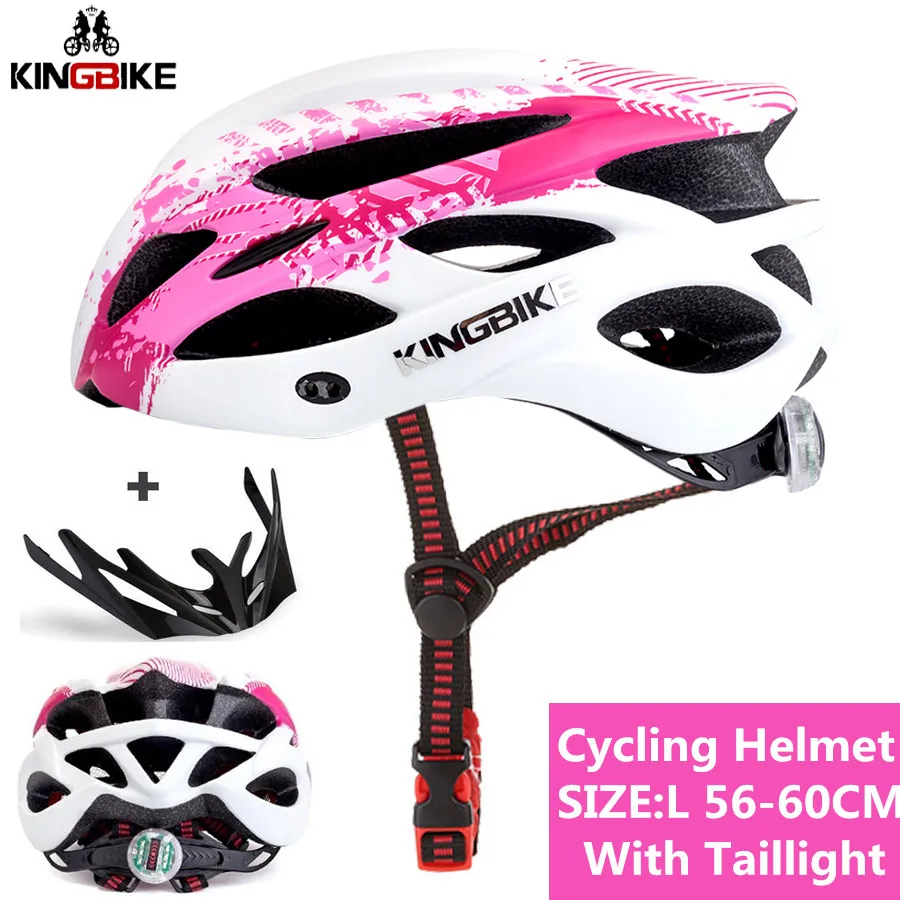 Велосипедный шлем Женский Горный/Шоссейный велосипедный шлем дышащий Сверхлегкий велосипедный шлем розовый MTB 56-60 см Casco Ciclismo - Цвет: J-675-pink