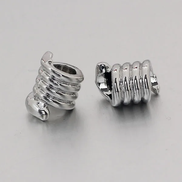 

free shipping good silver plated The screw thread big hole Bead charm Fits European Charm Bracelets & Necklaces A016