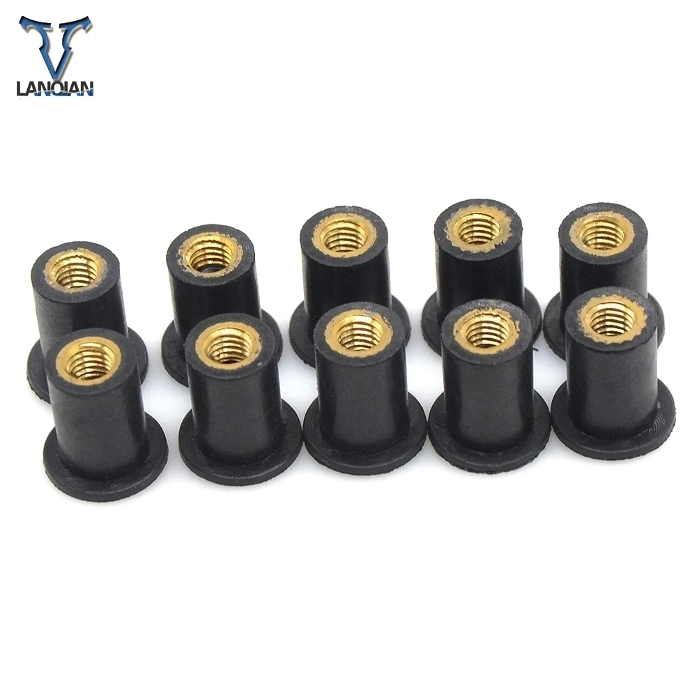 Motorcycle Accessories Rubber Well Nuts In Swingarm Sliders Windscreen Wellnuts For Honda CBR600 CBR 600 F2 F3 F4 F4i CBR1000RR