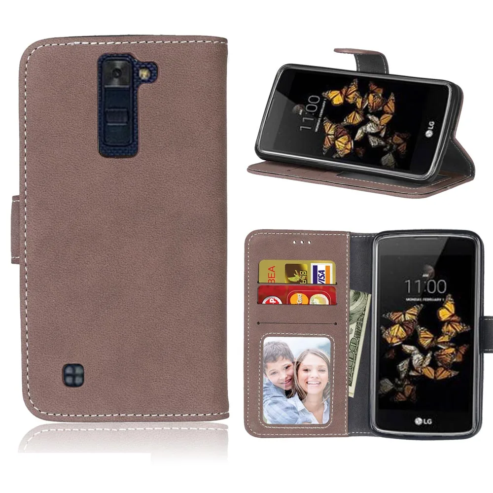 Luxury Leather Flip Case for LG K8 K350N / PHOENIX 2 K371