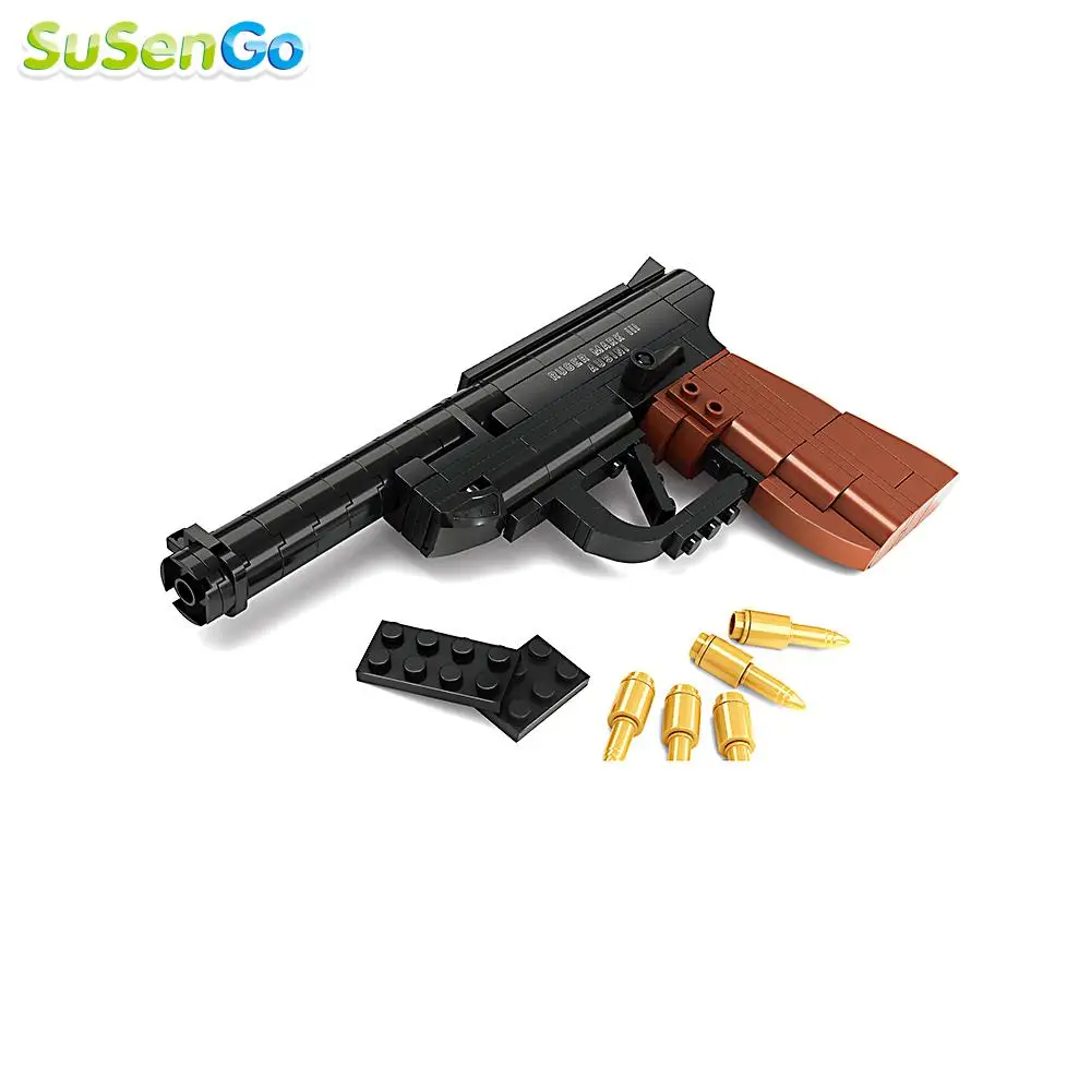 

SWAT Military Series Gun Building Block Weapon Model Toys Magnum Revolver Pistol Children Gift