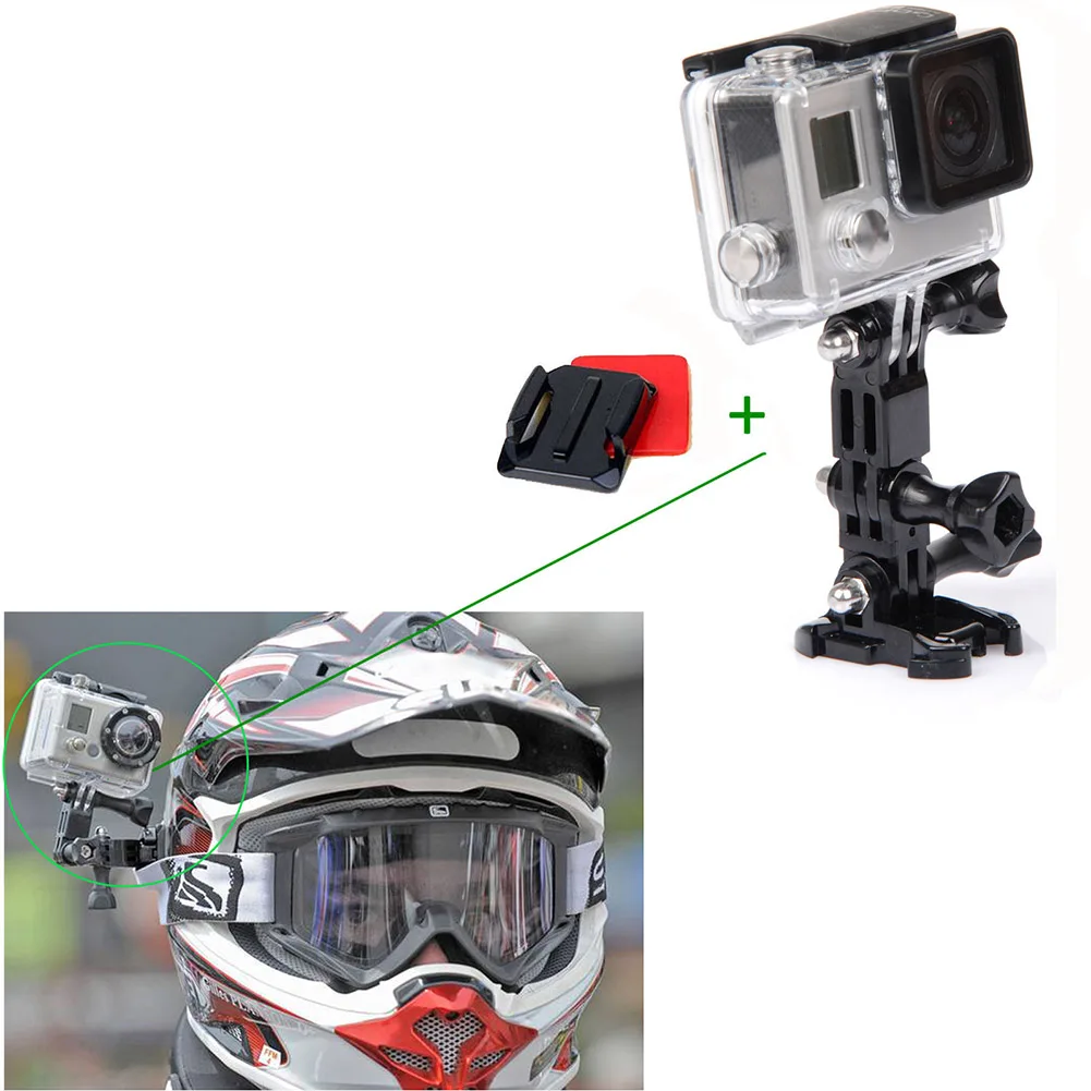 Motorcycle Helmet Mount Kit Curved Adhesive Base Screw Camera