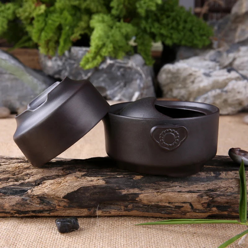 

2019 Drinkware Quik Cup Easy Bubble Black Purple Clay Travel Yixing Teapot Cup Bowl Office Tea set Tools Christmas Gift 150ml
