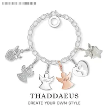 Ange gardien Ange petite Europe 925, fermoir à homard en argent zircone, pour femmes