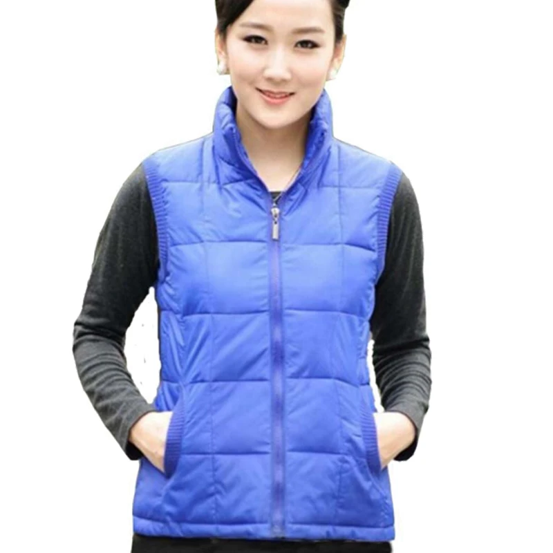 Large Size Winter Warm Vest Women Double sided Wear Cotton Cardigan