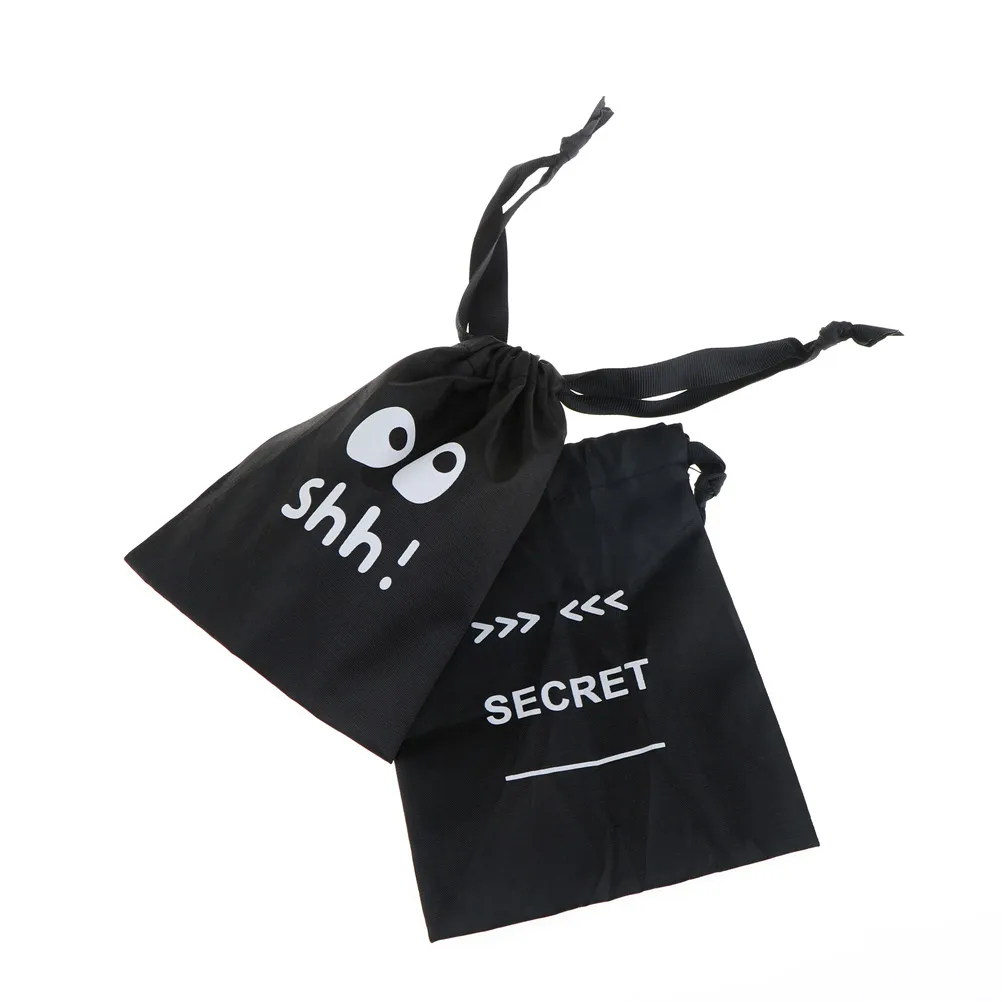 1PCS Black 17*13cm Cosmetic Makeup Case Jewelry Pouch Nylon Sanitary Napkin Bag Portable Drawstring Storage Bag