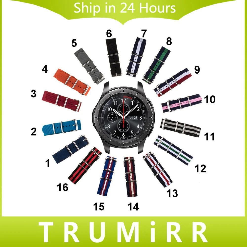 Aliexpress.com Buy 22mm Nylon Watchband + Tool for Samsung Gear S3 Classic Frontier Watch Band NATO Strap Fabric Wrist Belt Bracelet Multi Colors from