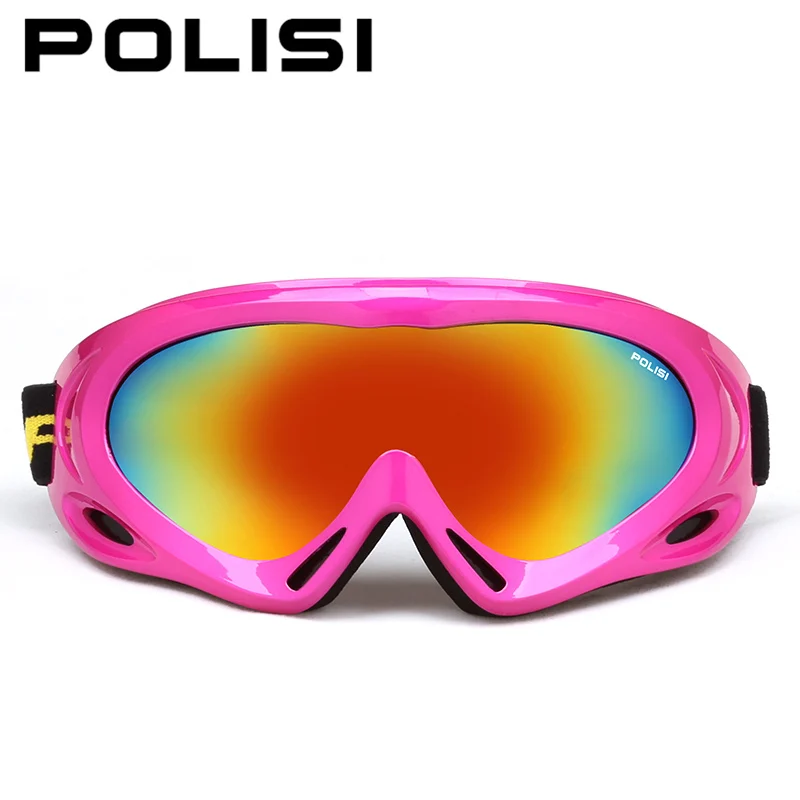 POLISI зимние защитные очки для скейтбординга сноубординга Анти-туман UV400 объектив снежные лыжные очки Для мужчин Для женщин на открытом воздухе ветроустойчивый сноуборд очки - Цвет: Purple