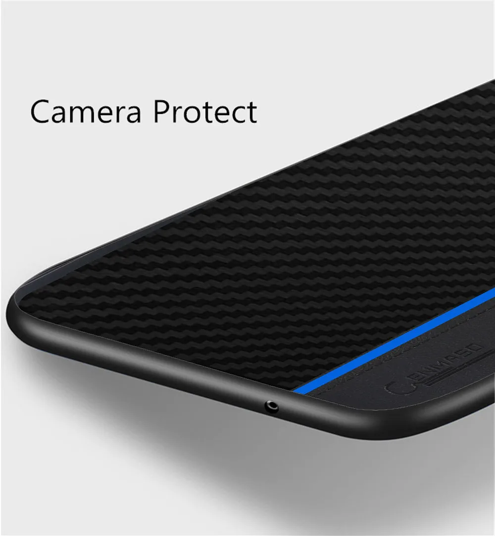 Funda de cuero de PU de fibra de carbono Oneplus 6 Funda original a prueba de golpes Funda de protección completa One Plus 6 Funda 1 + 6 Funda trasera de teléfono