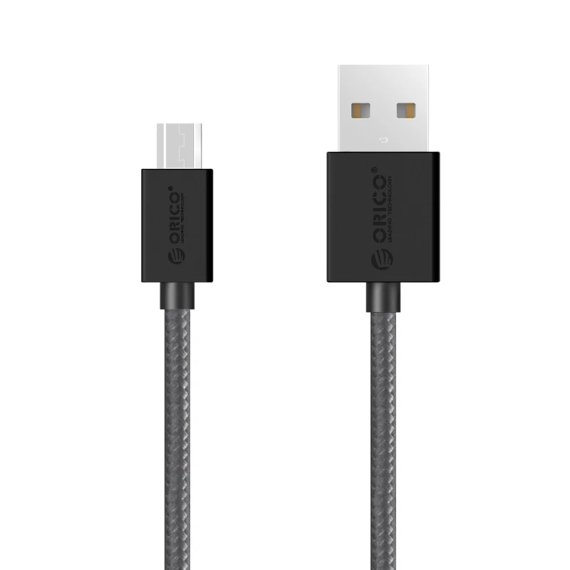 Orico Micro USB кабель передачи данных для быстрой зарядки Поддержка Max 2A для samsung huawei Xiaomi LG Tablet Andriod Microusb Кабели для мобильных телефонов - Цвет: Black