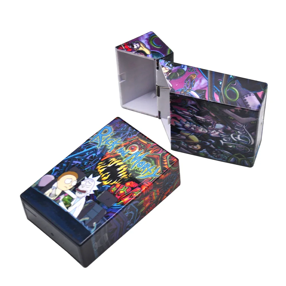 $4.16 Rick and Morty Type Cigarette Cases Plastic Case 95*60*28mm Multi Function Available Cigarette Case High Quality