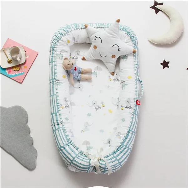 Baby Nest Bed Crib Travel Bed Cot for Children Infant Kids Cotton Cradle Newborn Bumper - Цвет: C8