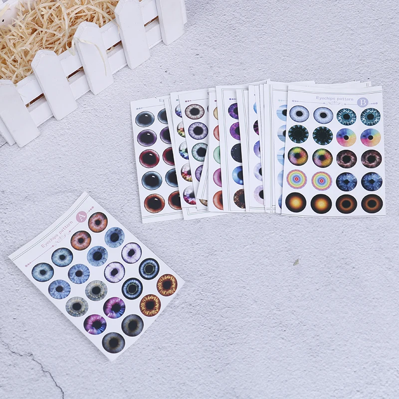 

1Pc DIY Eye Chips Pattern Blyth Doll Eye Chips Paper Pattern for Dolls Eye Accessories Pupil Paster DIY Tool