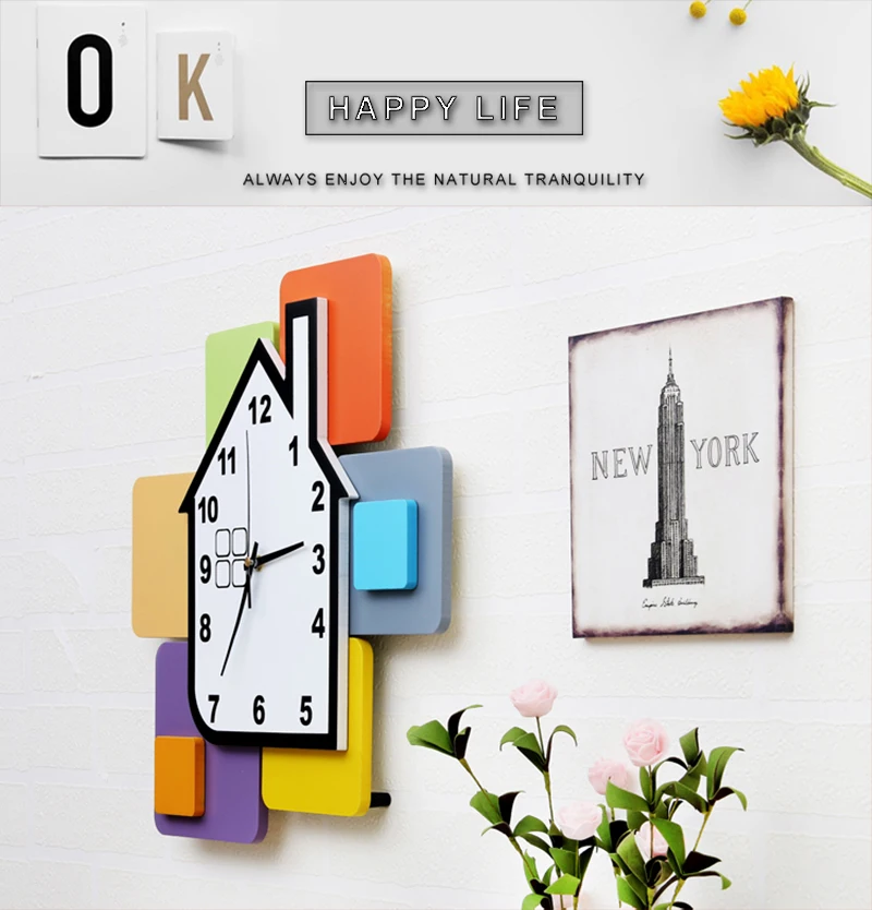 Wall Clock Gold Wall Clock Decor Vintage Wooden Wall Clock Round Wall Clock Modern Clocks Home Decor Living Room Watch (2)