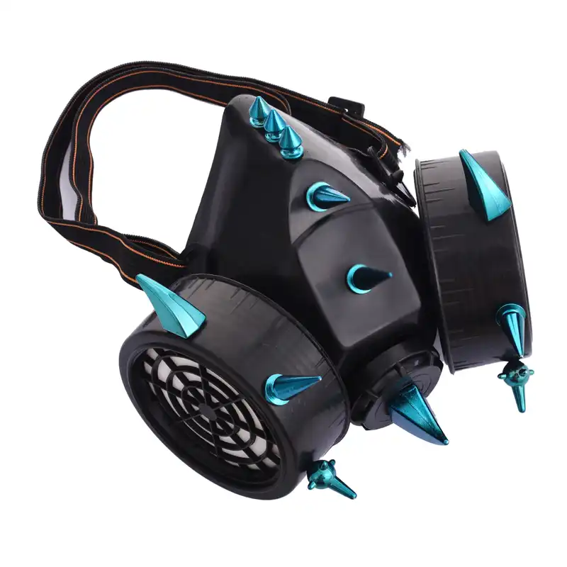 / Gothic/ / EDM Fans / Steampunk/ per cosplay/ Maschera con metallo Pikes incastonati