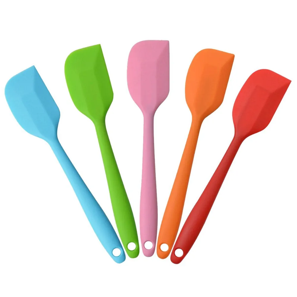 

Silicone Spatula Heat Resistant Non-Stick Flexible Rubber with Solid Stainless Steel Kitchen Gadget Premium Scraper Spoon 5pcs