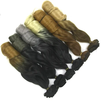 Soowee 7pcs/set Long Curly Black Gray Women Hair Synthetic Hair Clip In Hair Extension Full Head Hairpiece Cabelo 6