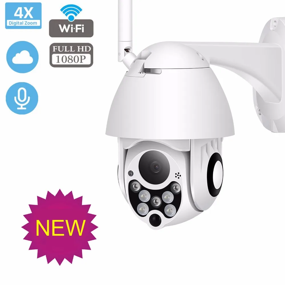 Беспроводная IP камера Wi Fi HD 1080P 2 МП наблюдения для домашней безопасности наружная