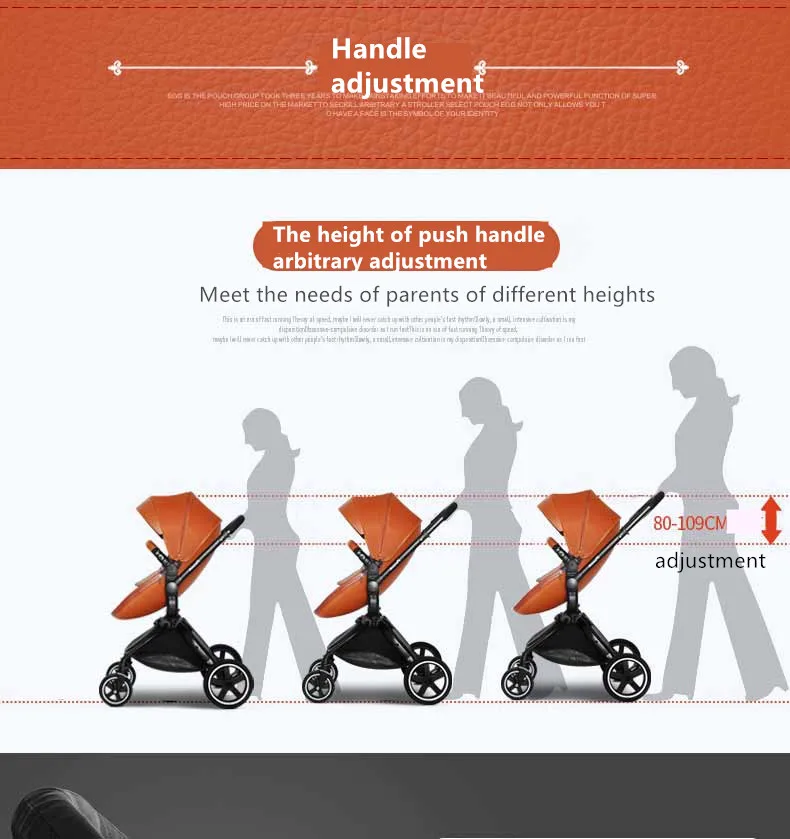 Брендовые Детские коляски,, коляска с чехлом, 2 в 1, автомобильное кресло, детское Спальное кресло для новорожденных, Роскошная детская кожаная коляска