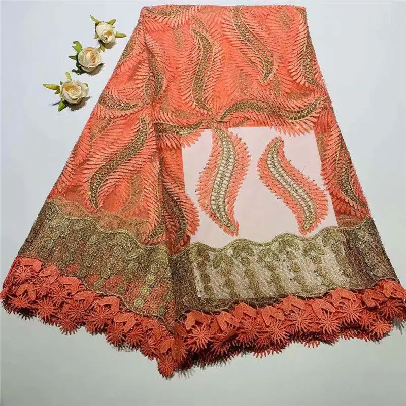 

ZQ!French Net Lace Fabric 2018 Latest African Lace Fabric With Embroidery Mesh Tulle Lace Fabric High quality Lace ! J122601