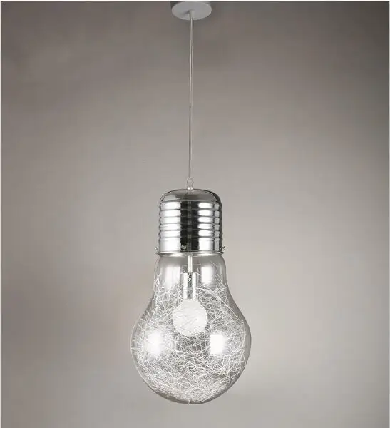 Modern Hanging Bulb Pendant Light Indoor Decorative Glass Bulb Shade Pendant Lamp Dining Room Restaurant Pendant Light E27 Lamp Holder Home Decor (8)