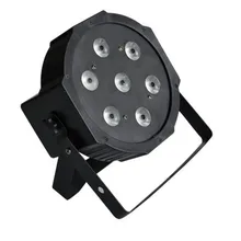 1 шт.,, 7x9 Вт, RGB DMX, сценические огни, деловые огни, Led, плоский Par, высокая мощность, свет с профессиональным для вечерние KTV Disco DJ