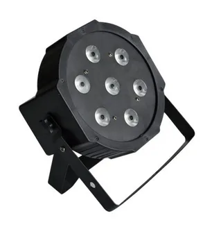 

1PC Free Ship 7x9W RGB DMX Stage Lights Business Lights Led Flat Par High Power Light with Professional for Party KTV Disco DJ