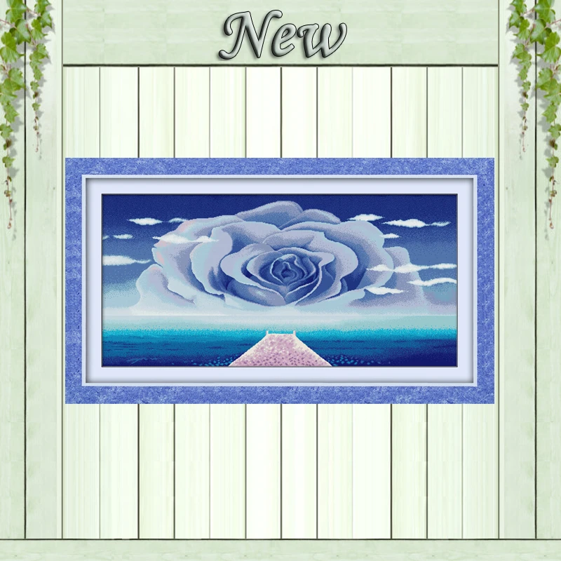 Набор для рукоделия вышивка крестиком из голубой розы DMC 14CT 11CT|counted cross stitch kits|diy