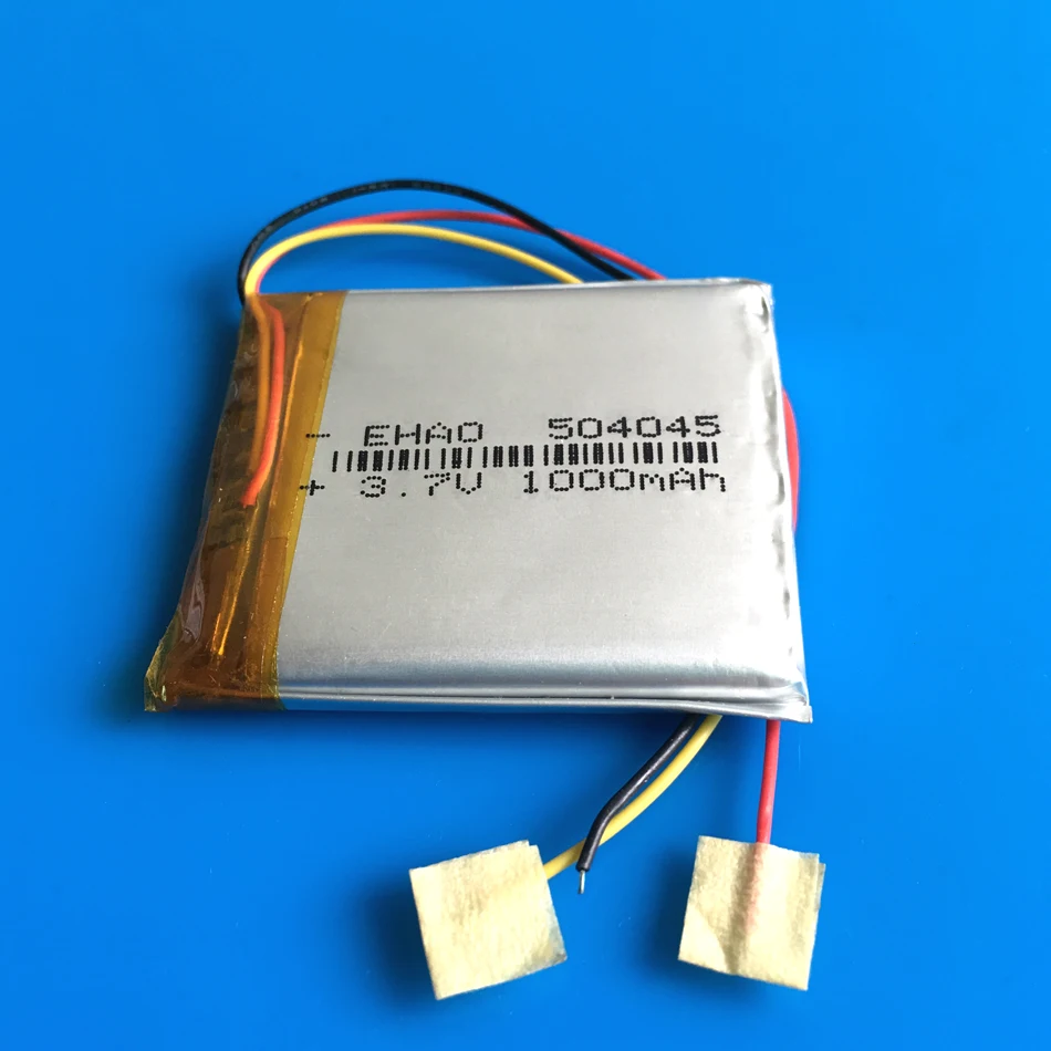 504045 3 7 V 1000mAh литий полимерный аккумулятор Lipo Замена для mp4 bluetooth GPS проводной